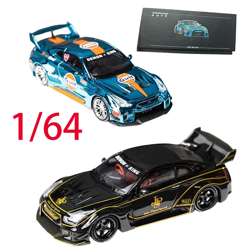 

Demon King Auto Diecast масштаб 1/64 Nissan модель автомобиля из сплава Nissan GTR R35 LBWK 35RR игровые транспортные средства игрушки для мальчиков оригинальная коробка