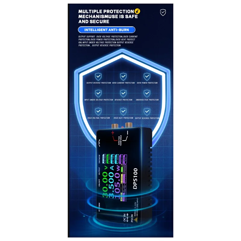 Y19A DPS100 30V 5A แหล่งจ่ายไฟ DC แบบพกพา 100W เอาต์พุตดิจิตอล CNC ปรับ DC Stabilized Power Supply Type-C อินพุต DC