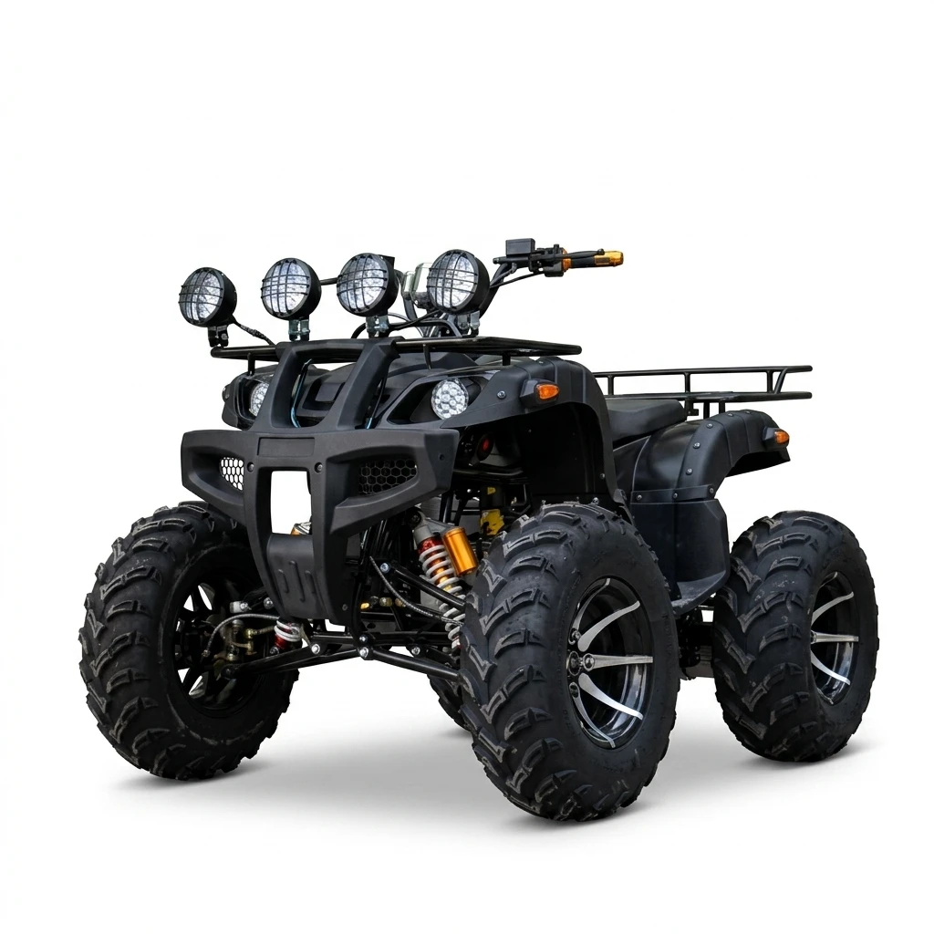 72V 4000W Dual Motor Electric ATV for Adults, 4WD/2WD Electronic Switch 55km/h Quad, Heavy Duty 12-inch Wheel Farm 4-Wheeler.