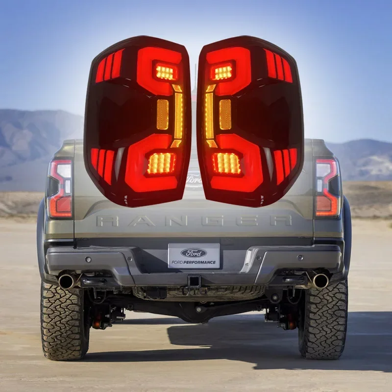 Car LED Taillight Tail Light For Ford Ranger T9 Raptor XLT SPORT Wildtrak LED Rear Running Lamp + Brake + Reverse + Turn Signal