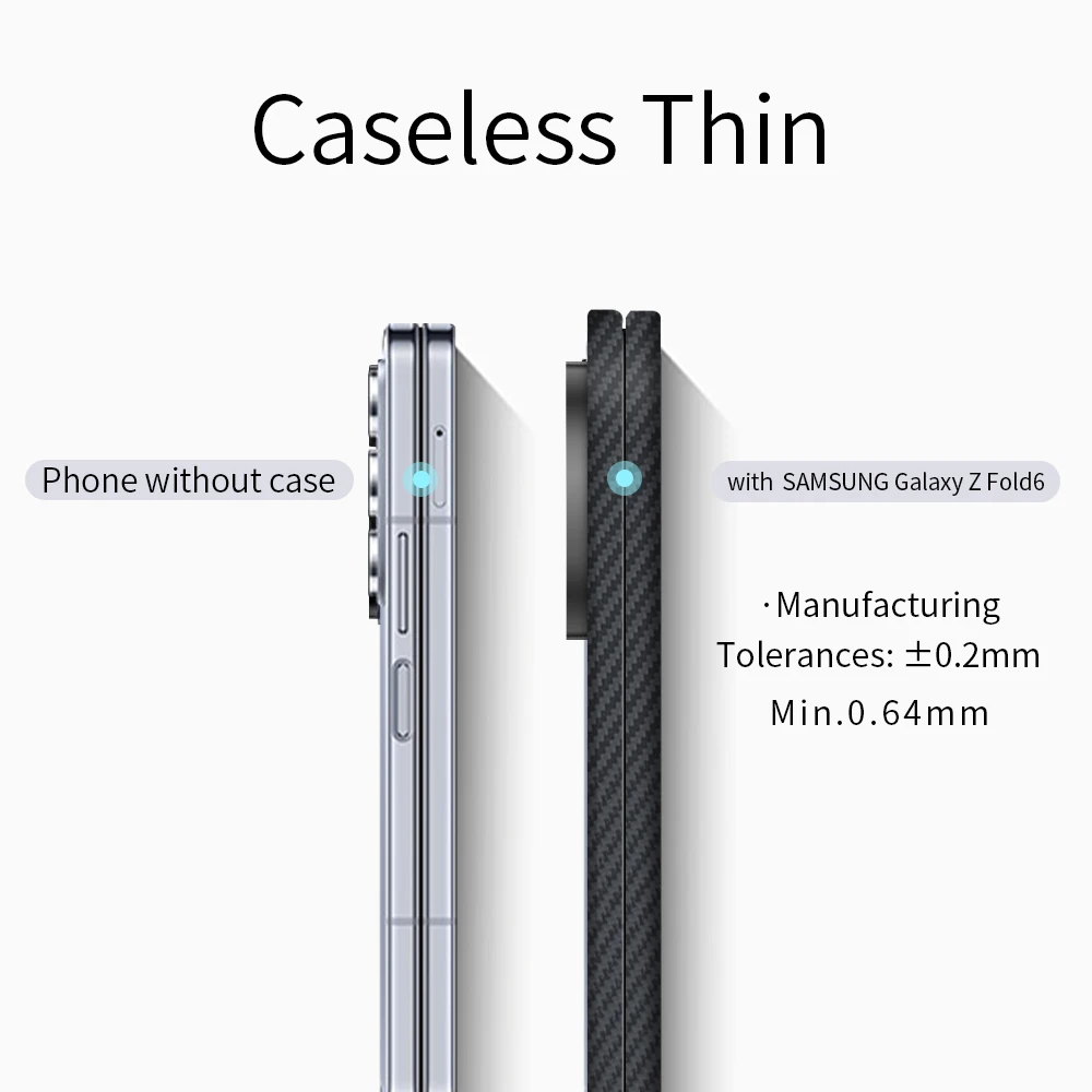 Etui do Samsung Galaxy Z Fold 6 Kevlar 600D Kevlar Włókno Aramidowe Składana Tkanina Cienka Twarda Pokrywa Magnetyczna Czarna Cienka Lekka Czerwona — zdjęcie produktu 2