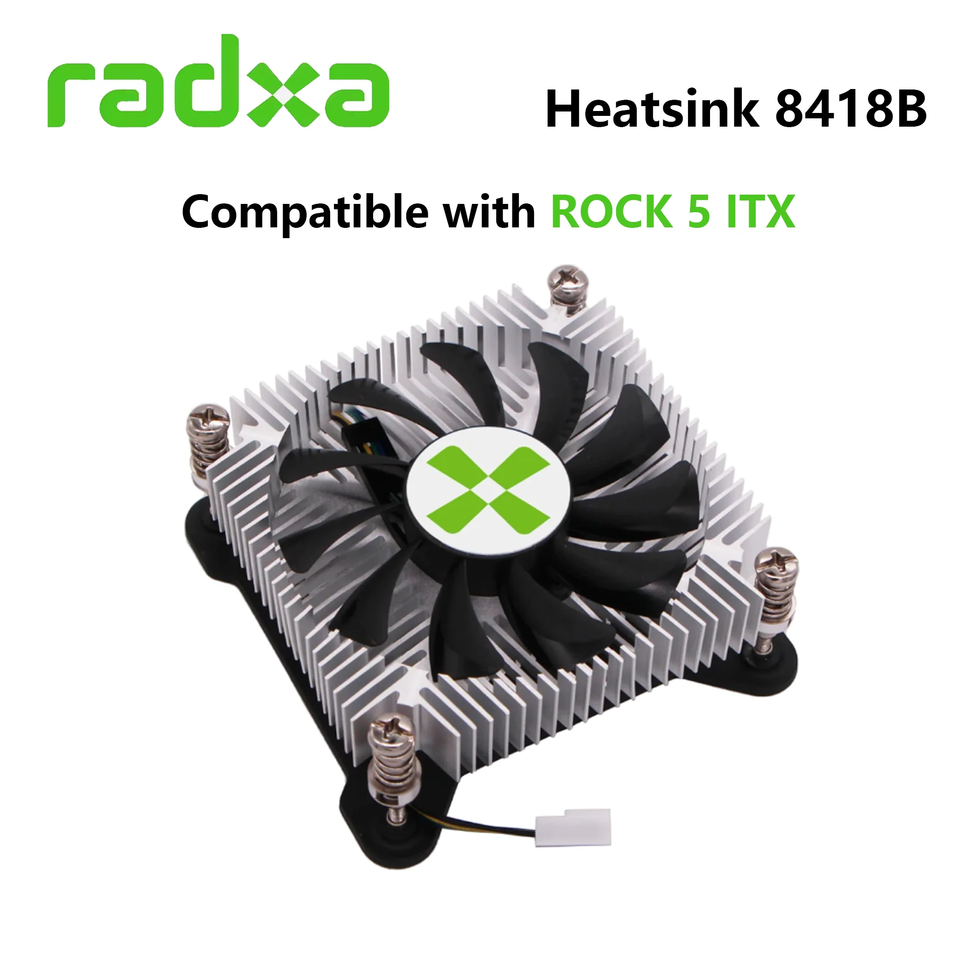 

Radxa Heatsink 8418B Specialized for Radxa ROCK 5 ITX, Adjustable Fan Speed, Easy to Install and Remove.