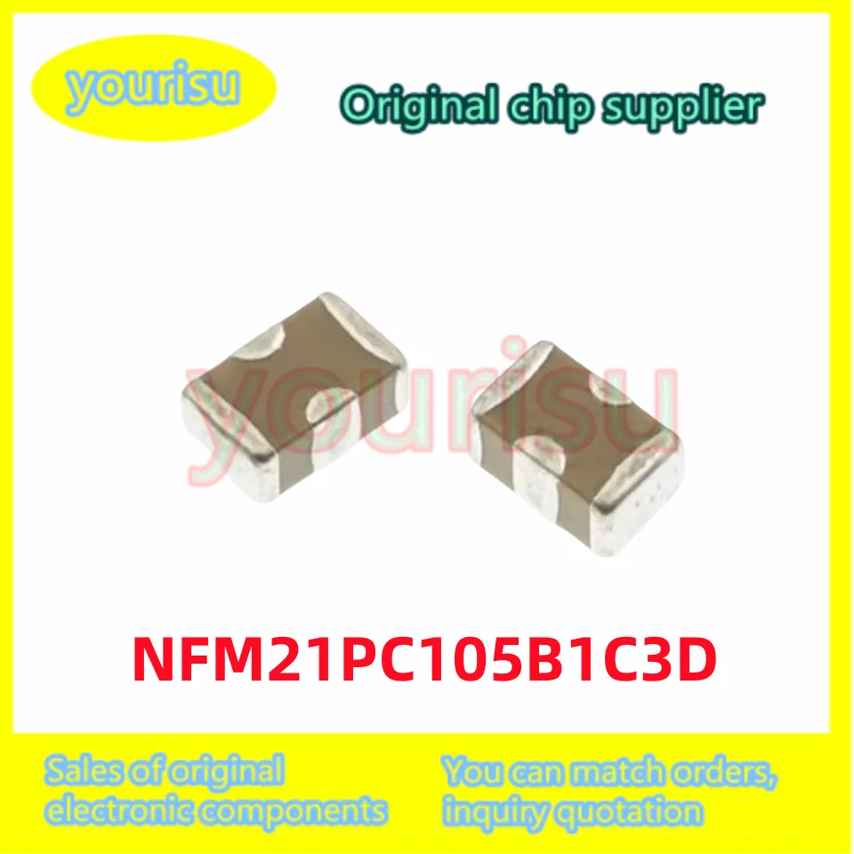 20Pcs/Lot Original NFM21PC105B1C3D NFM21PC105B1A3D NFM21PC105 6.3V 16V 1UF 105 0805 Feed-through Capacitor Filter