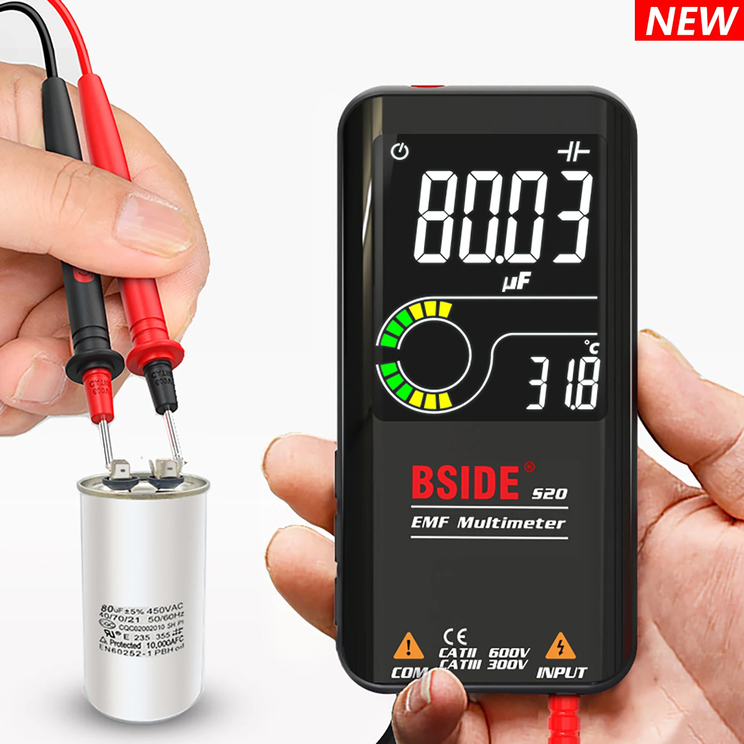 BSIDE Digital Multimeter S10 S11 S20 Profesional multimetro Smart DC AC Voltage Capacitor Ohm Diode NCV Hz EMF Tester Detector