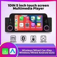 1280*720 1DIN 5 Inch Wireless for CarPlay Auto HD Touch Screen Car Multimedia Player Universal FM Radio Stereo USB MP5 Player BT