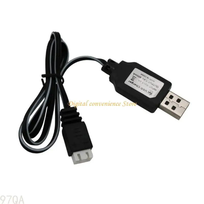 97QA USB to 7.4V Battery Charging Wire USB to 3Pin Extension Adapter with Visual Power Easy to Use