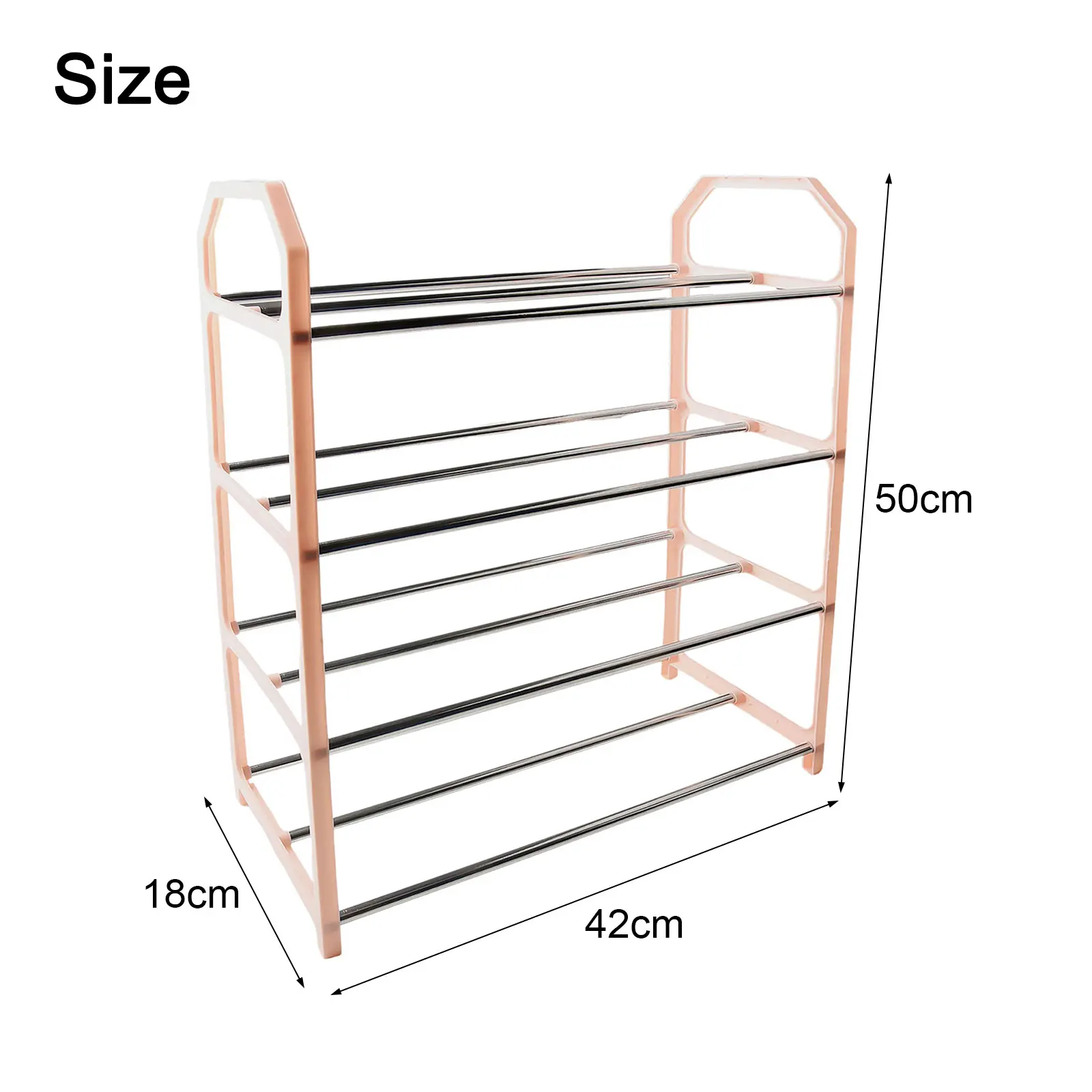 Metal Shoe Rack Simple Shoe Shelf Footwear Organizer Stand Holder Space-saving 4-layer Shoe Rack Shoe Shelf For Living Room