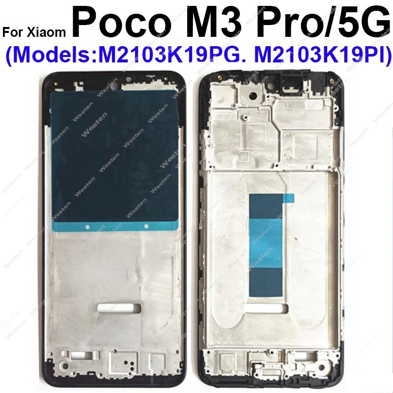 

Многомодельный корпус передней рамки ЖК-дисплея в сборе для Xiaomi POCO X4 X5 M2 M3 M4 M5 M5s Pro X3GT X4GT 5G Детали передней рамки ЖК-дисплея