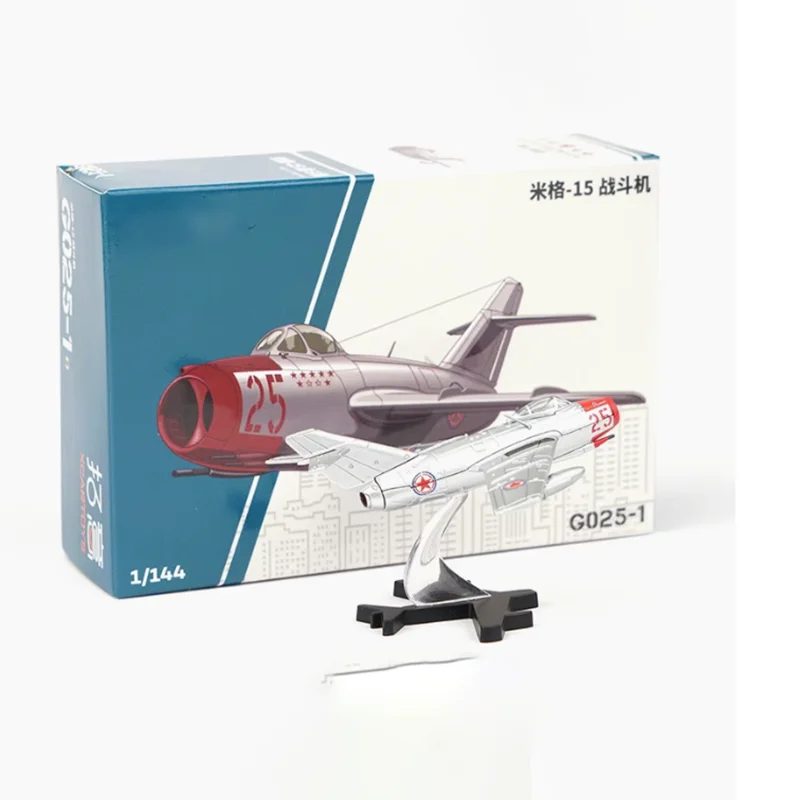 1:144 Scale MIG -15 Fighter Hero Flying Alloy Plane Model Collection Decoration Toy Adult Fans Collectible Static Display