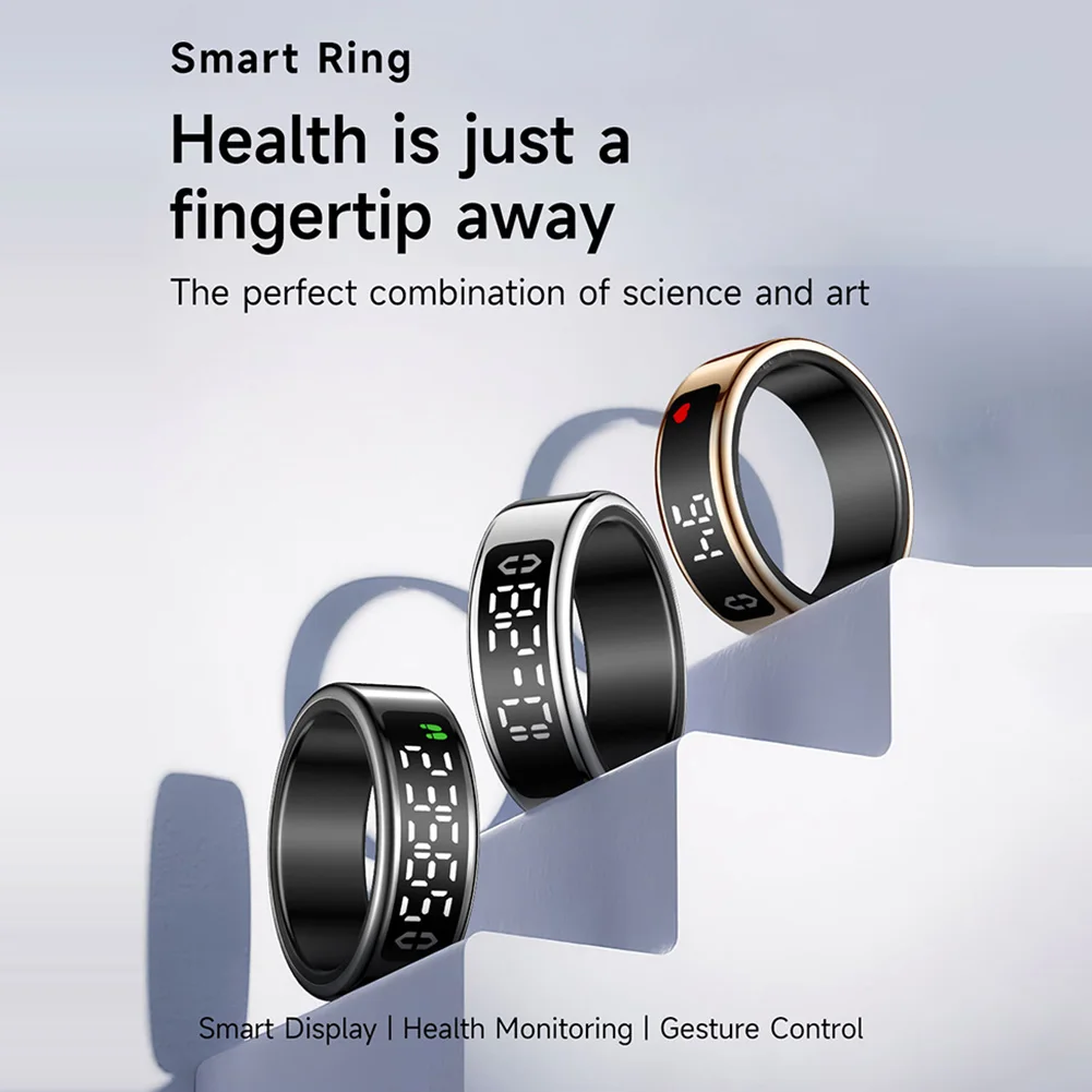 Умное кольцо с пульсометром, кислородом в крови, мониторинг сна, трекер здоровья, фитнес-трекер, кольцо, монитор здоровья для женщин и мужчин
