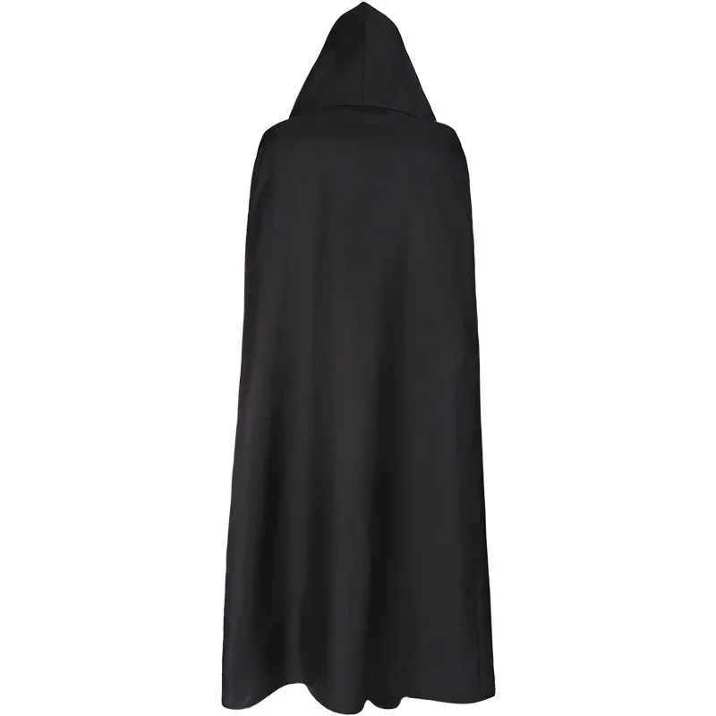 New Unisex Medieval Hooded Cloak Halloween Ball Death Robe Magic Wizard Costume For Party Anime Cosplay Retro Outfit view 5