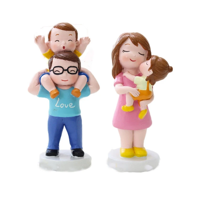 resin figure mental psychological sand table game box court therapy  mother  and  father  and  child