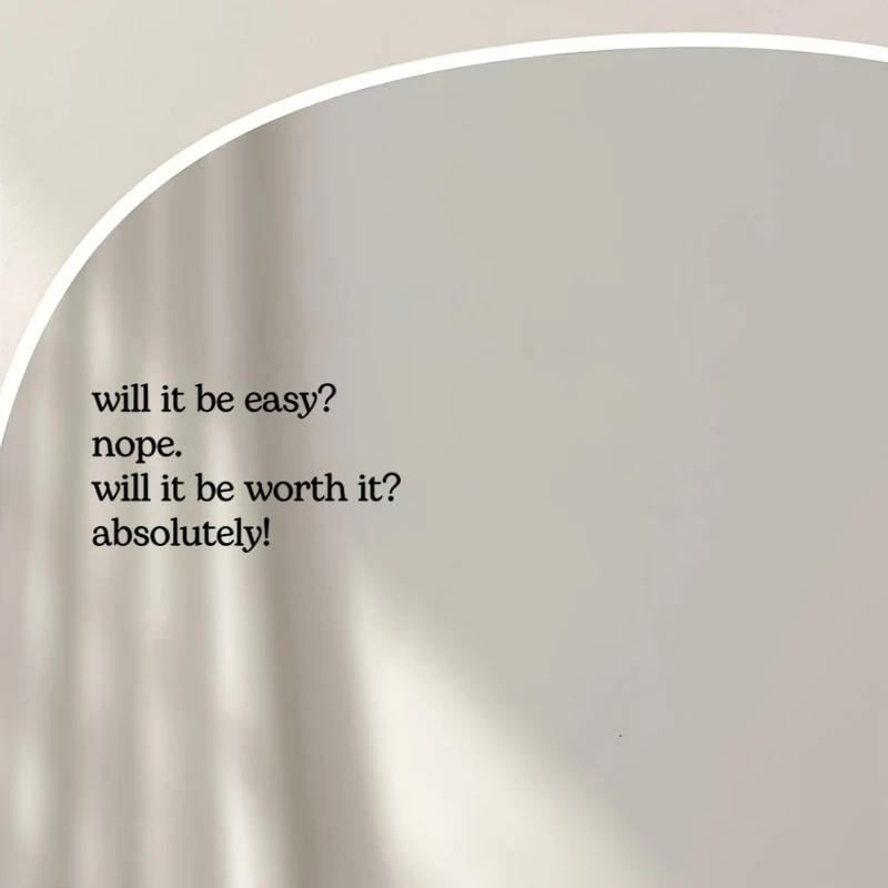 Will It Be Easy? Nope, Will It be Worth It? Absolutely! Mirror Makeup Mirror Stickers, Car Sticker, Car Window Decoration