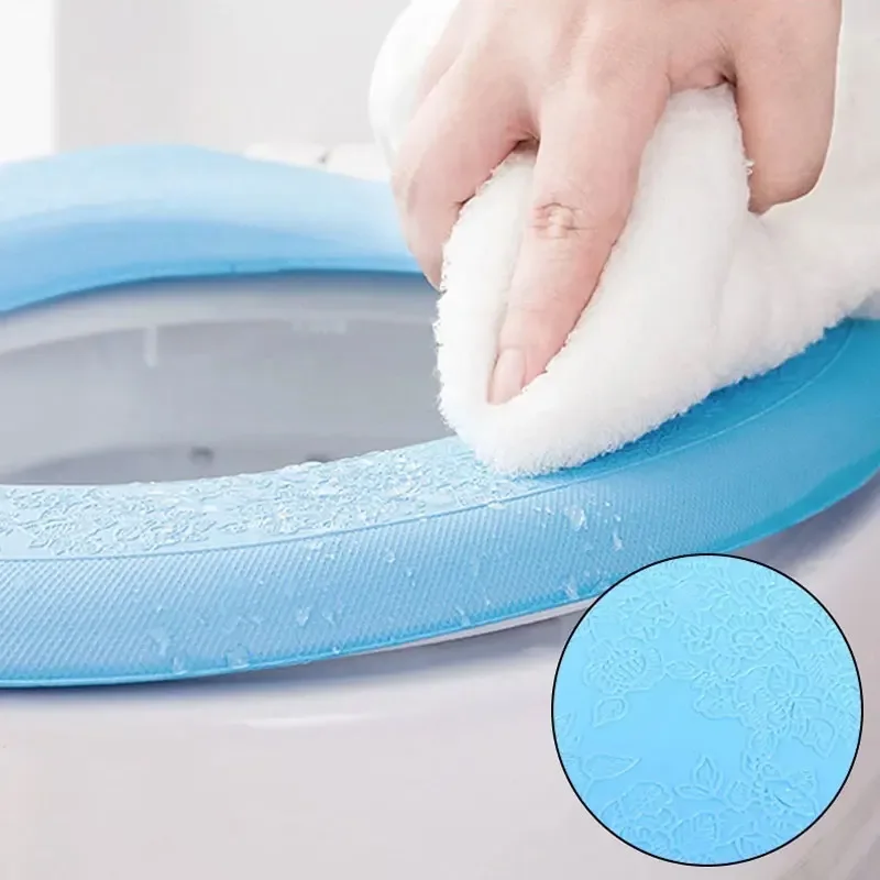 

NEW Waterpoof Soft Toilet Seat Cover Bathroom Washable Closestool Mat Pad Cushion O-shape Toilet Seat Cover Accessories