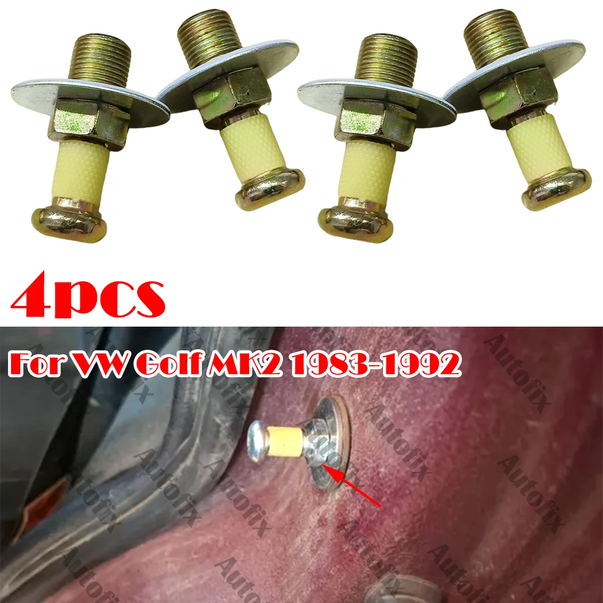 

4X Door Lock Touch Screws Bolts For vw Passat B3 B4 Golf Jetta 2 mk2 Polo Scirocco 100 200 Seat Toledo 357 837 034 357837034