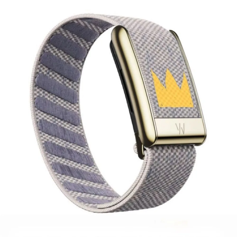 For WHOOP 5.0 Crown Print Nylon Stretch Band Replacement Sport Wrist Strap