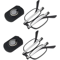 Mini Folding Reading Glasses Men Women Foldable Pocket Presbyopia Reader Hyperopia Eyewear diopter +1.0---+4.0