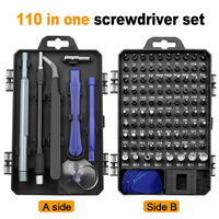 110 In 1 Screwdriver Set Screw Driver Bit Professional Torx Allen Hex Key Tool Home Screw Driver Kit For Phone Computer Repair