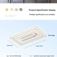 LED Invisible sans lame ventilateur de plafond lumière moteur sans brosse 6 vitesses télécommande gradation ventilateur de plafond lumière chambre ventilateur avec lumière 5