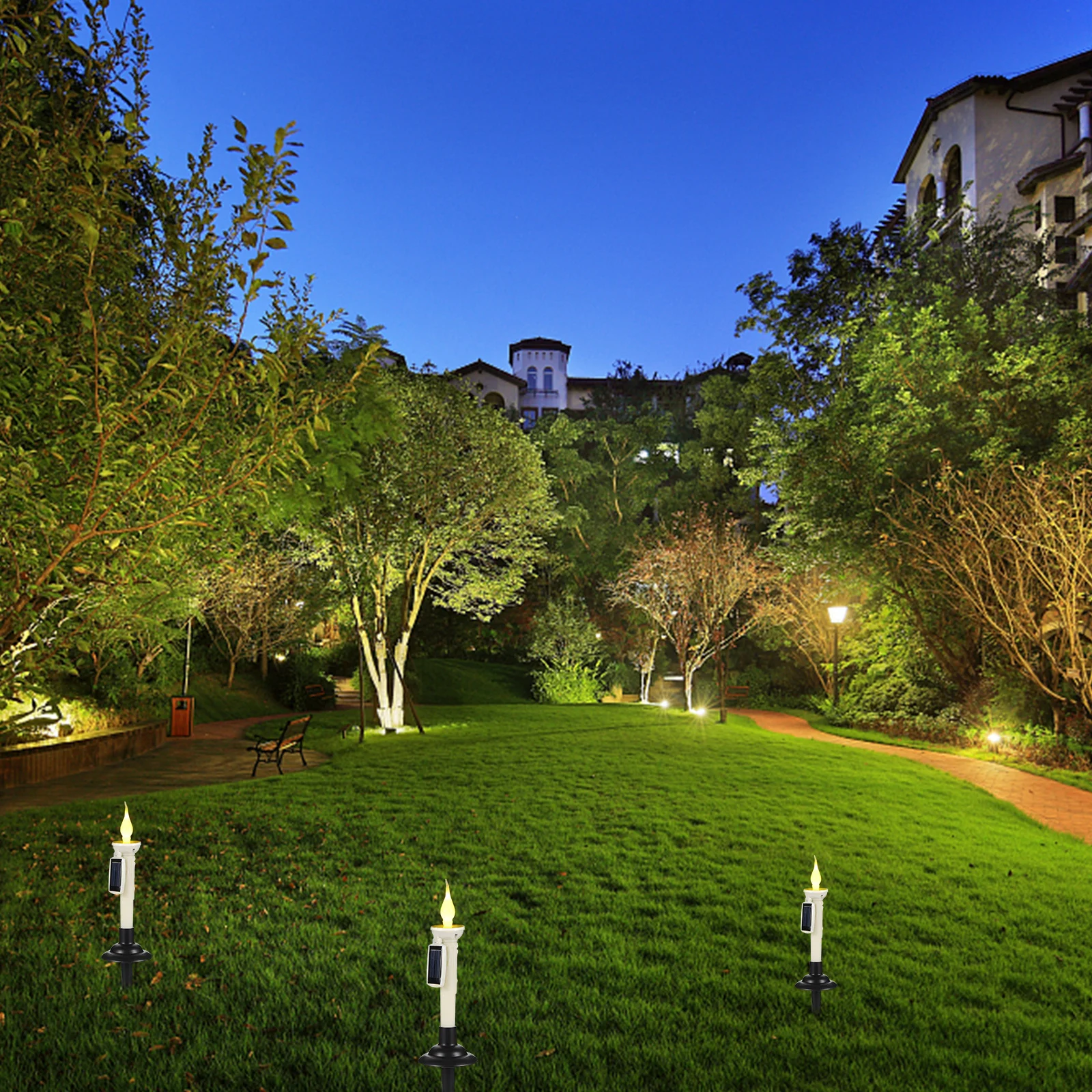 الشمسية LED شكل الأرض إدراج مصباح في الهواء الطلق حديقة حديقة حصة ضوء مقاوم للماء توفير الطاقة المناظر الطبيعية مسار الضوء