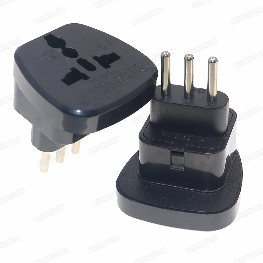 Italian Travel Plug Type L Universal US UK AU EU to Italy Conveter with Safety Shutter Electrical Power Plug Adapter 10A