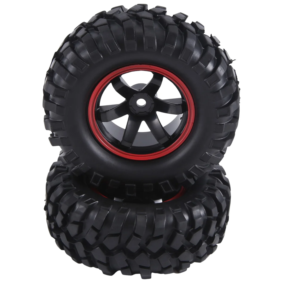 

Ultra-Durable 4Pcs 96mm 1.9 Inch Rubber Tires/Tyres and Wheel Rims for Axial SCX10 D90 Tamiya CC01 1:10 RC Rock Crawler Car,A