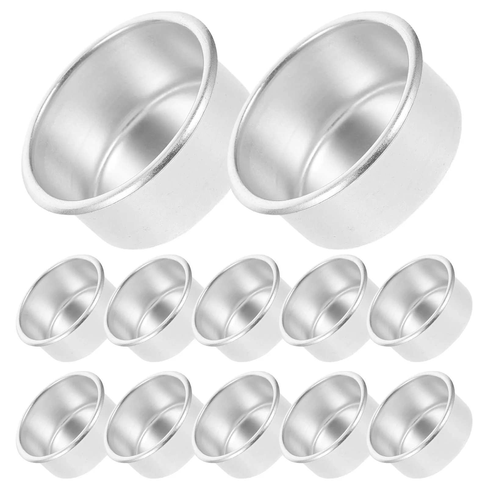 

20pcs Silver Aluminum Tealight Holders Empty Cups For Diy Crafts Christmas Weddings Birthdays Anniversaries Home Decor
