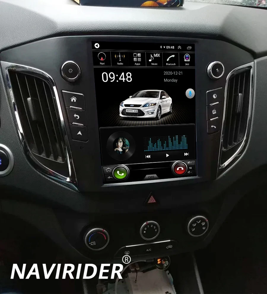 Android 14 Vertical IPS Screen Video Player For Hyundai Creta Ix25 2015-2019 CarPlay 4G Car Multimedia GPS Auto Tape Recorder