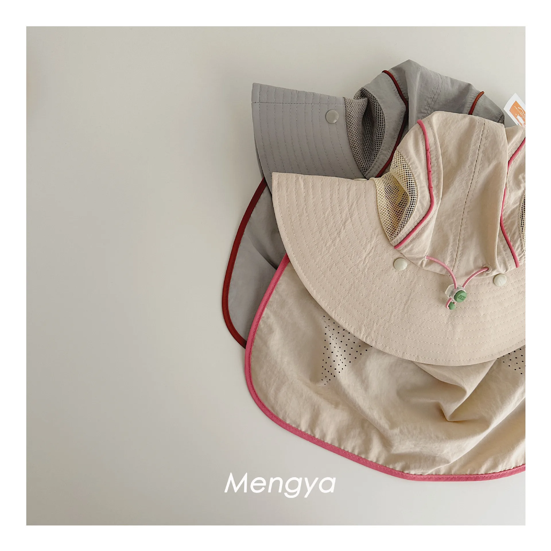 아기 남아 여아 스티칭 메쉬 속건 버킷햇 어린이 여름  - Camping Outdoor Quick Drying Sun Neck Protection Cap Hat 리뷰 및 가격