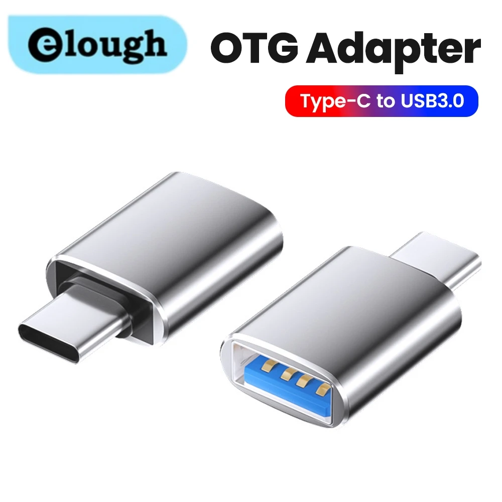 Elough Type C To USB OTG Adapter Mobile USB3.0 Converter Suitable for iphone15 16 Samsung USB Flash Drive converter