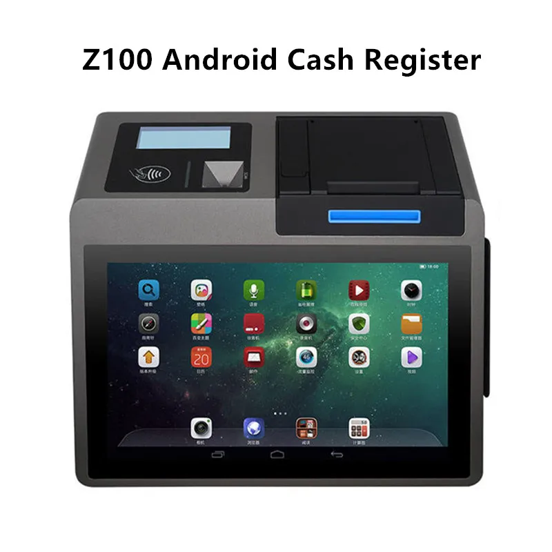 Android 12 Mini Cash Register Sales Point System POS Tablet NFC Supermarket Ticket Machine POS Terminal Thermal Receipt Printer