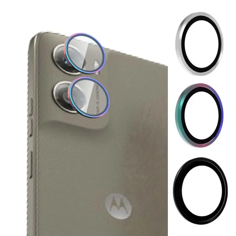 

for Motorola Edge 60 Neo Moto G06 Power Lens Protector Colorful Metal Ring Tempered Glass Cap Cover Protective Hard Film