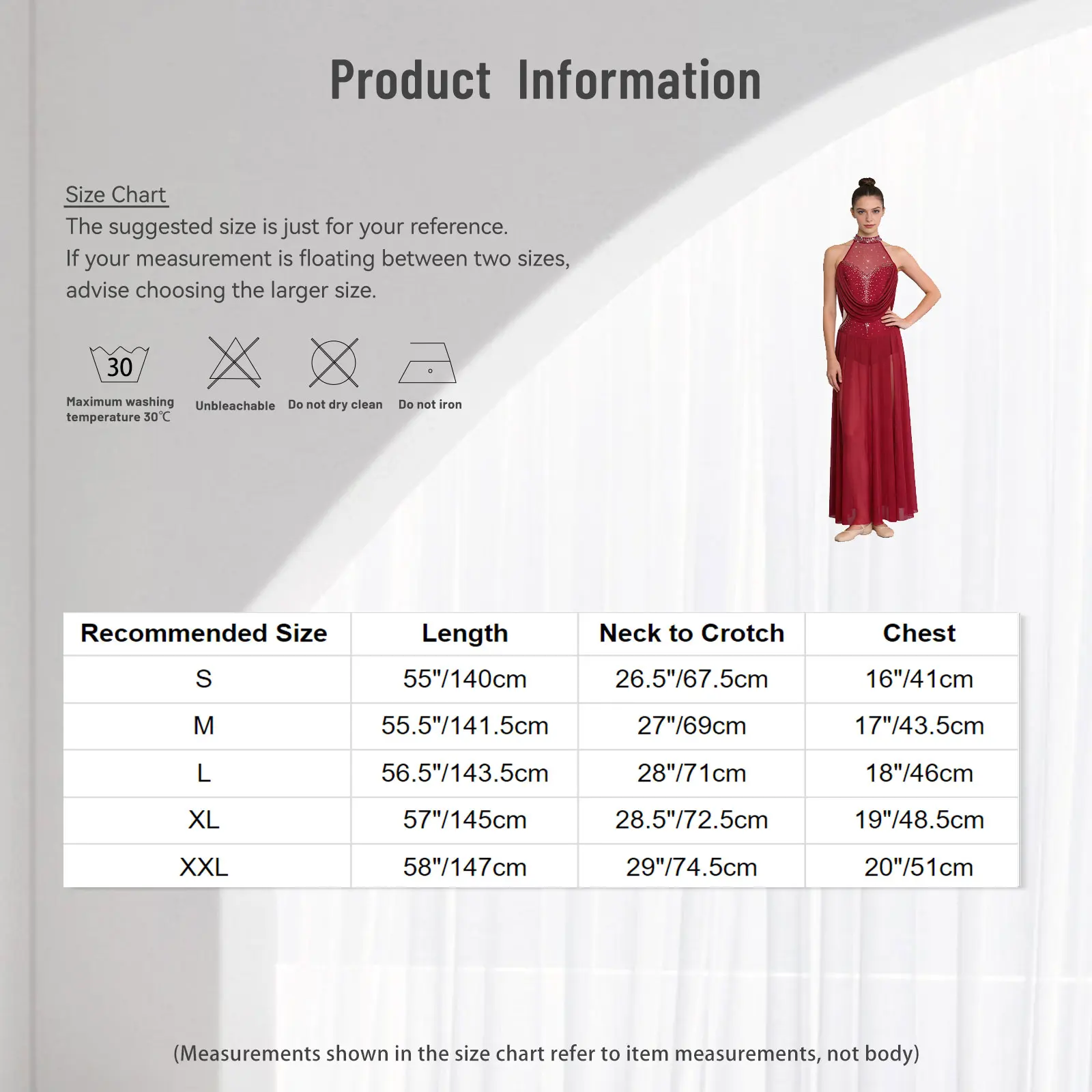 

Womens Lyrical Modern Dance Long Dress Contemporary Dancewear Halter Rhinestones Split Dress for Stage Performance Competition