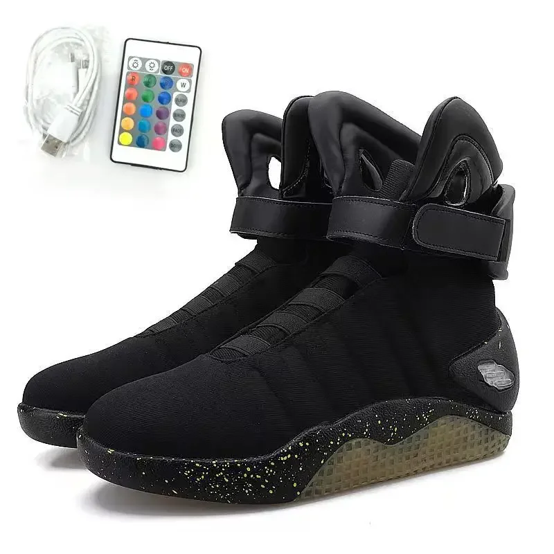 Remote Control LED Mag Shoes Fashion Light Up Sneakers  for Men Air Shoes USB Recharging Shoes Back To The Future Boots 1989 view 3