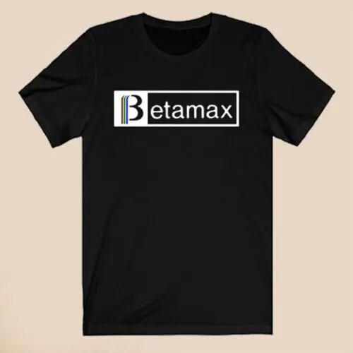 Betamax Retro 1980's Men's Black T-Shirt Size S-3XL