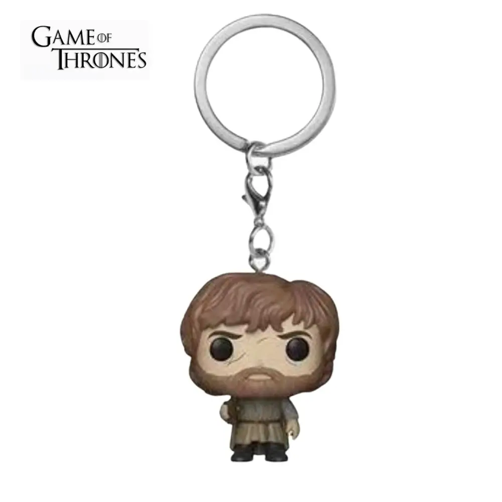 New Arrival  Pocket Keychain Official Game of Jon Snow Throne Characters Action Figure Collectible Toys For Child Gifts