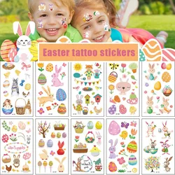 10 Pack Fake Tattoo Stickers Cartoon Temporary Tattoos Kids Arm Tattoos for Kids Easter Bunny Egg Fun Party Tattoo Stickers