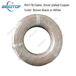 1M~200M RG178 RF Coaxial Cable Silver Plated Copper 50 Ohm Low Loss Coax Cord for Crimp Connector