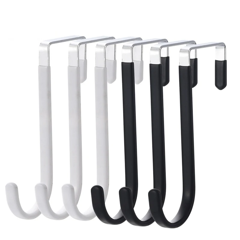 

Non-Perforated Creative Door Back Clothes Hook Stainless Steel Adhesive Wrapped Hook Anti Slip Clothes and Hat Hook