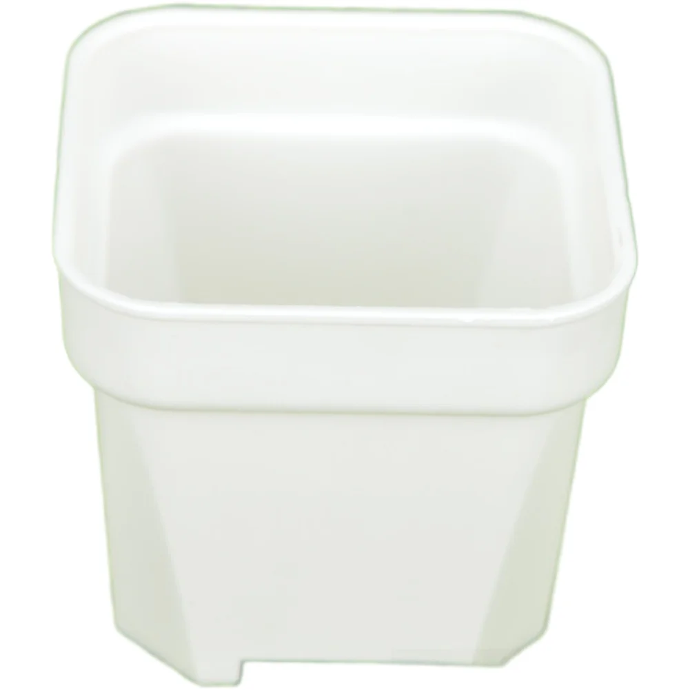 Shallow Square Flower Pot 8.1x7.4x7.4cm Recycled Plastic Lightweight 36g for Succulent Arrangements Indoor Outdoor Use