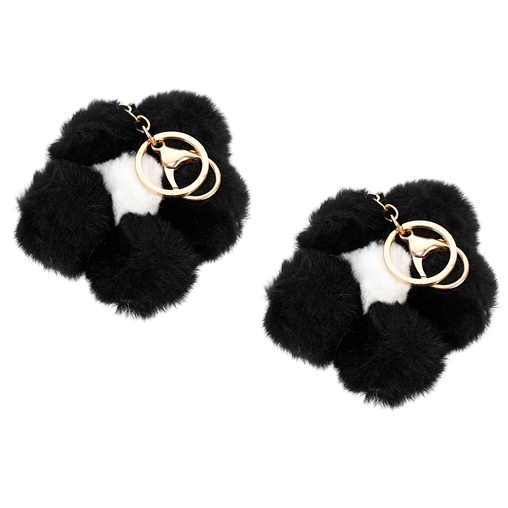 

2pcs Flower Shape Key Chains Decorative Key Rings For Bags Luggage Pendant Hanging Ornaments Lovely Charms Bag Decorations Funny