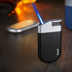 2024 New Metal Oblique Fire Direct Blast Windproof Lighter Cool Butane Gas Inflatable Lighter Smoking Accessories Gift Tool