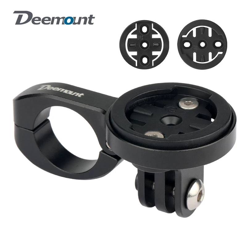 Deemount Fahrradcomputer-Halterung TT Lenker-Tachometerhalterung Aluminium-Halterung für Garmin Bryton IGPS XOSS Wahoo Passend für GoPro-Kamera