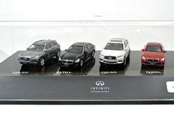 Diecast 1:64 Scale Infiniti QX60 2022 Model Alloy Car 4PCS Simulation Toy Automobile Souvenirs Collection Gift