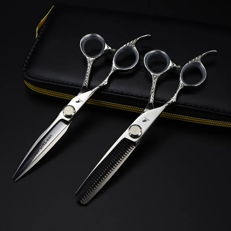 NEPURLson 6.0inch DMX handle left-handed hair scissors  specially designed for left-handers cutting/thinning shears sharp beauty