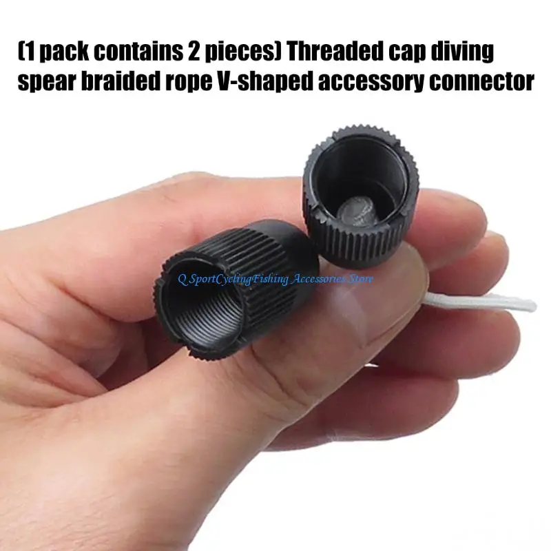  2pcs Wishbone Latex Tube Adapter Wear Resistant Threaded Spearfishing Connector Underwater Spear Connection Accessories view 4