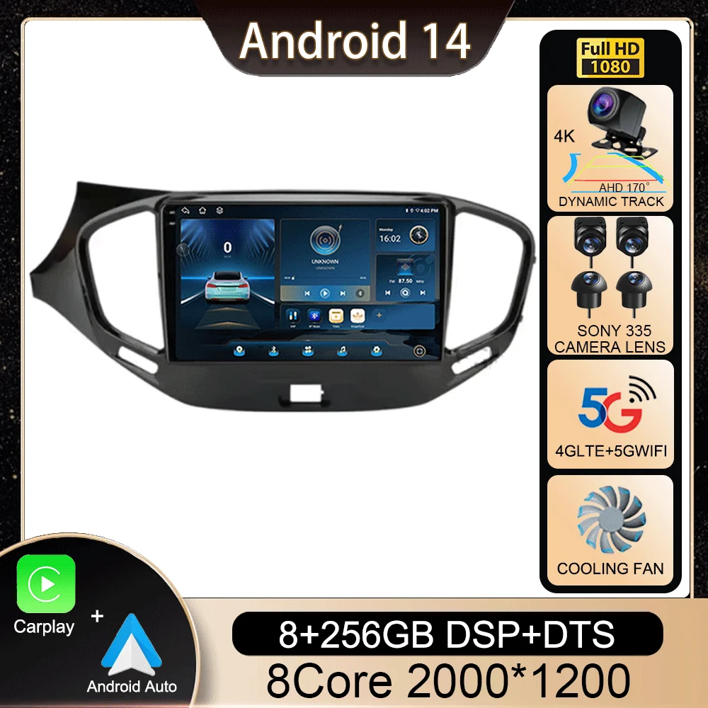 

Android 14 For LADA Vesta Cross Sport 2015 - 2020 Car Auto Carplay Radio Stereo Multimedia Player Navigation WIFI NO 2din DVD BT