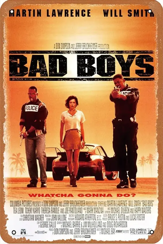 Bad Boys Movie – Classic 90's Vintage Poster Vintage Metal Tin Sign Wall Decor Home Door Garden Bar Restaurant Cafe Office S