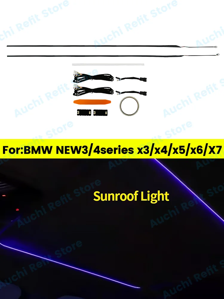 Luz LED de techo solar de 11 colores para BMW Serie 3/5, G20, G30, G01, G05, X3, X4, X5, X6, X7, luces ambientales panorámicas de tragaluz,