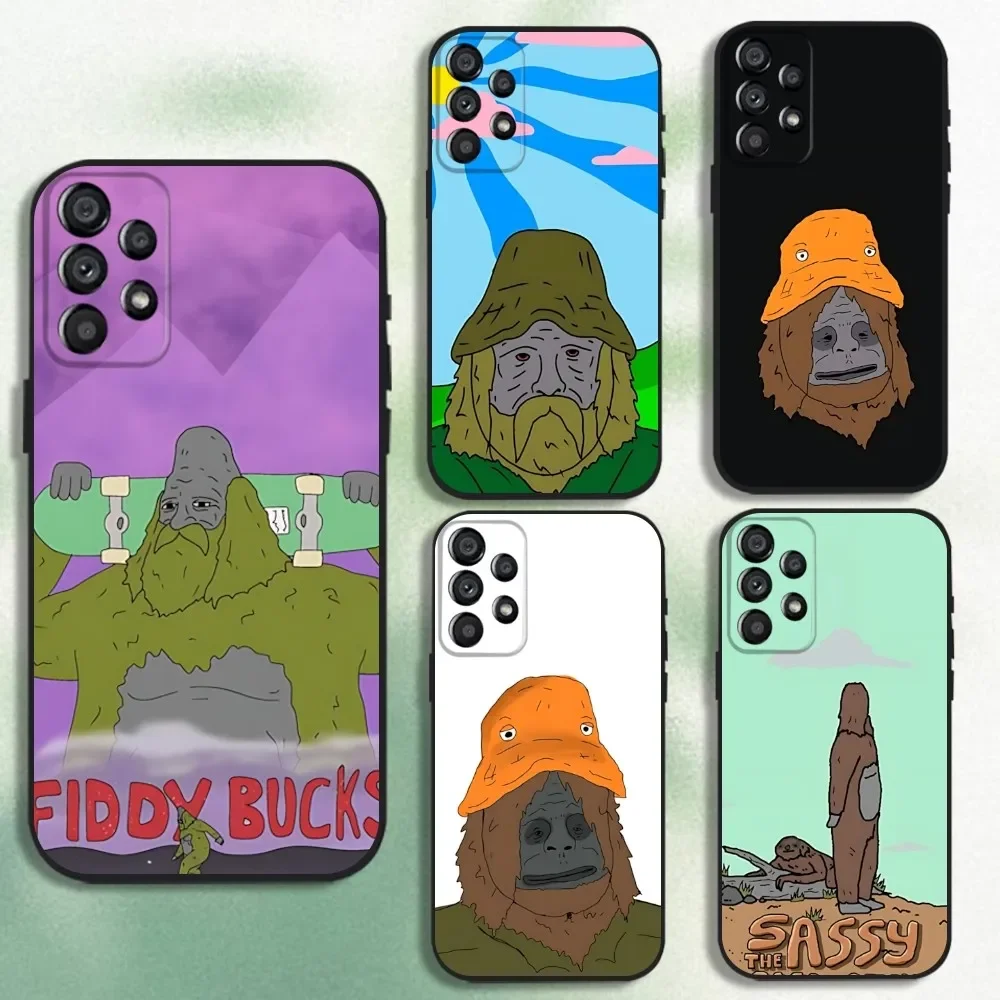 S-Sassy The Sasquatch Phone Case For Samsung Galaxy A20,A21s,A22,A31,A32,A52,A53,A72,73,A80 Soft Black Cover